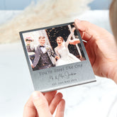 Personalised Couples Eleven Year Anniversary Steel Photo Print